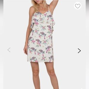 MOLLY BRACKEN Parrot-Print Mini Dress